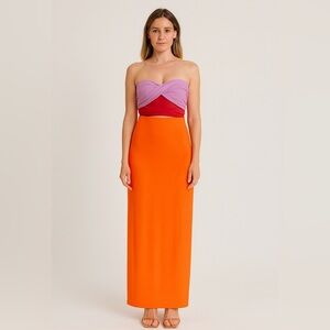 Micas Women's Criss Cross Tube Bodycon Maxi Dress